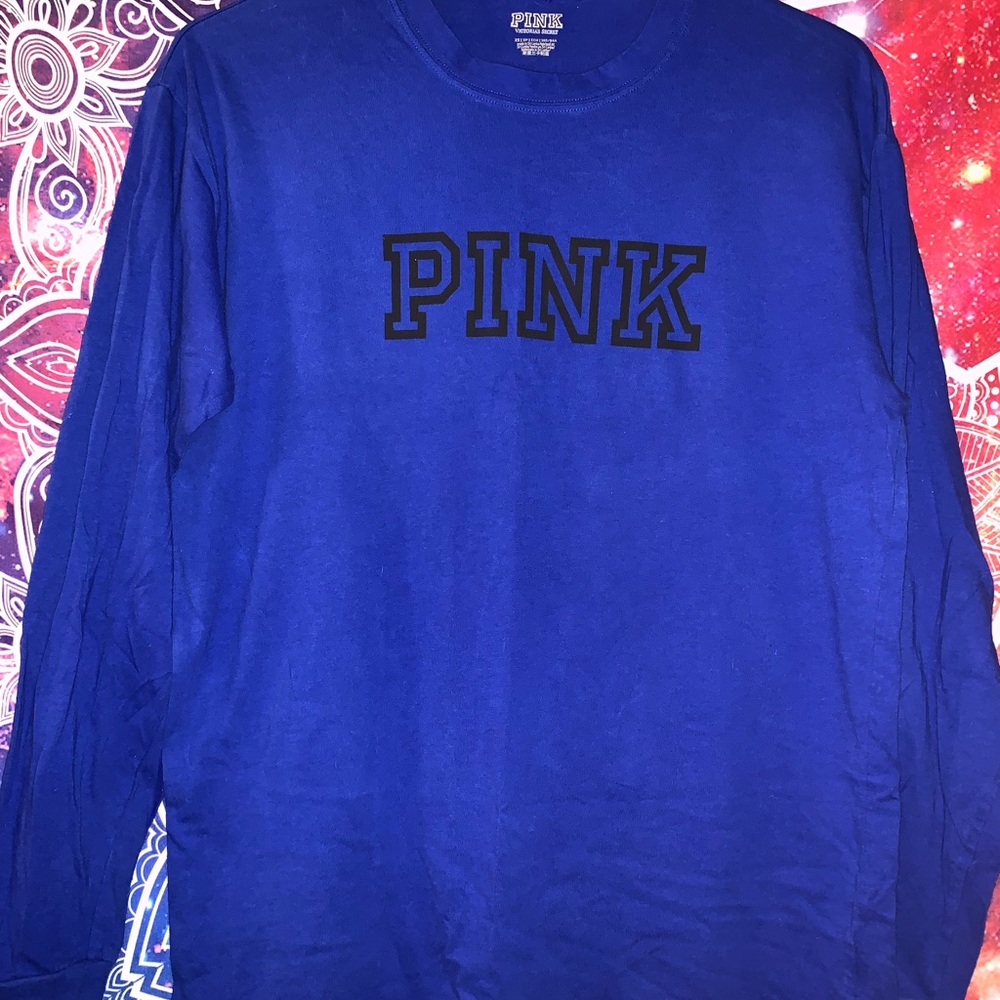 VS PINK Blue Long-Sleeve